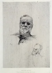 Ritratto di Victor Hugo (1802-1885), illustrazione da La Gazette des Beaux-Arts