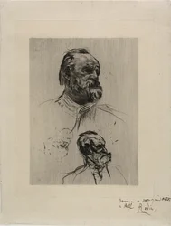 Ritratto di Victor Hugo, vista a tre quarti