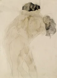 Due figure che si abbracciano, c1900
