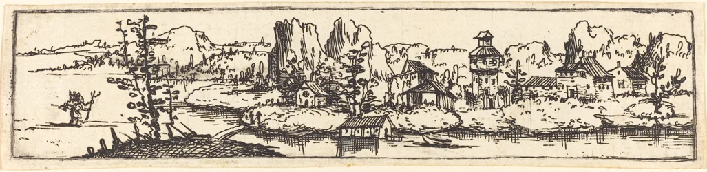 Paesaggio Fluviale con San Cristoforo