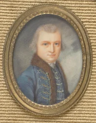Ritratto di uomo con risvolto blu