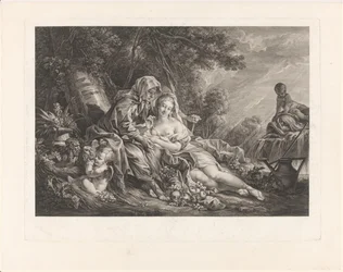 Vertumno e Pomona in un paesaggio parkowym