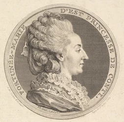 Stampa di una medaglia ritratto di Fortunée-Marie d
