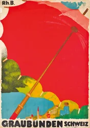 Poster pubblicitario di Graubunden, Svizzera