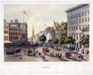 Broad-Way, pub. 1850 (litografia a colori)