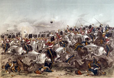 Battaglia di Balaclava. Brillante carica degli Scots Greys, 25 ottobre 1854, incisa da Augustus Butler, pubblicata da Stannard e Dixon, Londra, 6 gennaio 1855