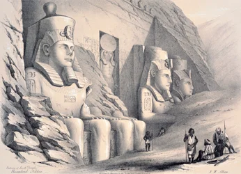 Esterno del Tempio del Sud, Ebsamboul, Nubia, c1850