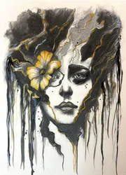 Ritratto "Golden Bloom"