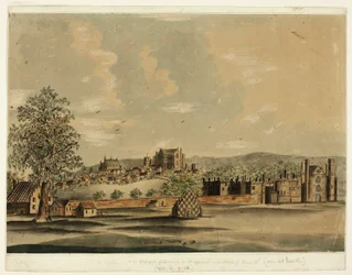 San Giacomo con il villaggio di Charing come appariva nel regno di Enrico VIII