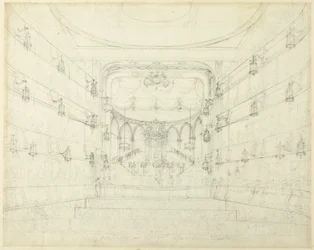 Studio per un oratorio-Covent Garden Theater, da Microcosmo di Londra