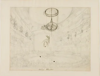 Studio per il teatro di Astley (recto); Studio per i ciambellani di cristallo nell