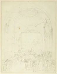 Studio per la Sala del Consiglio Comunale, Guild Hall, da Microcosmo di Londra