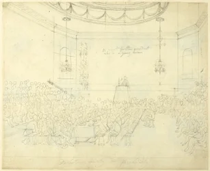 Studio per la Debating Society di Piccadilly, da Microcosmo di Londra