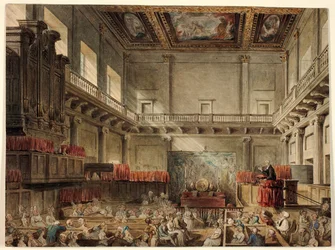 Studio per la Cappella Reale, Whitehall, in Micocosm of London