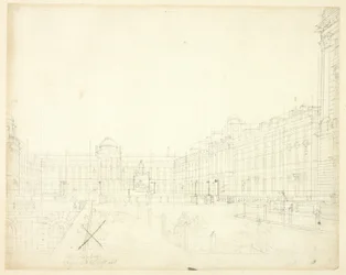 Studio per Somerset House, Strand, da Microcosm of London