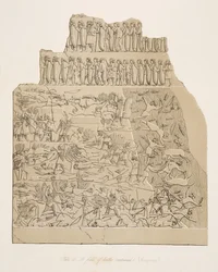 Campo di battaglia (Kouyunjik), dai Monumenti di Ninive, pub. 1849