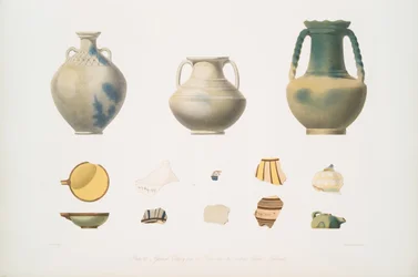 Ceramica smaltata dalle tombe sopra l