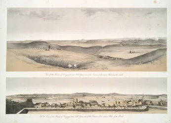 Vista dei tumuli di Kouyunjik [Quyunjik] e Nebbi Yunus, e dei resti delle mura esterne, da Mosul