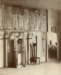 La sala espositiva Mackintosh, 8ª Secessione di Vienna, 1900