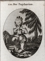 Allegoria della disobbedienza. Il libro della vergogna segna il suo disprezzo per le leggi e i precetti che domina calpestando il freno e il giogo spezzati. Si tappa le orecchie per non ascoltare i rimproveri. I suoi capelli sono piume di pavone. Incisione