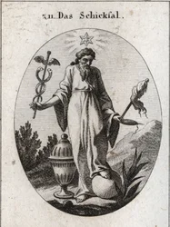 Allegoria del destino. Una stella sopra di essa riflette i rapporti dell