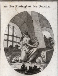 Allegoria della bassezza (o abiezione). I suoi attributi sono l