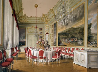Sala da pranzo negli Appartamenti Imperiali, Palazzo di Schönbrunn (Patrimonio dell