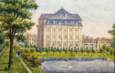 Veduta di un castello di campagna, c.1780