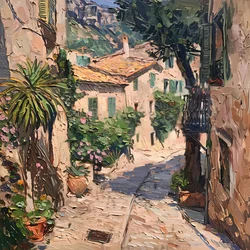 Una strada di paese piena di fascino