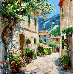Una strada di paese piena di fascino