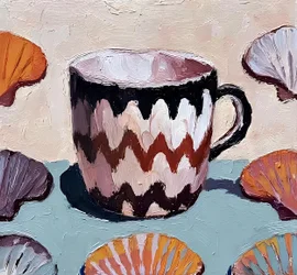 Tazza "Natura morta costiera"