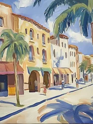 Scena di strada mediterranea