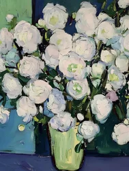 Fiori bianchi in stile pittorico