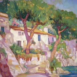 Sentiero costiero soleggiato