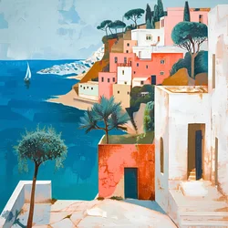 Soleggiato villaggio mediterraneo