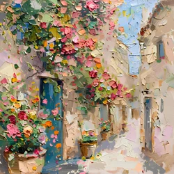 I colori vivaci del vicolo in fiore