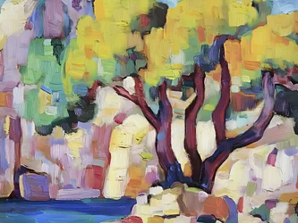 Alberi rigogliosi e acqua