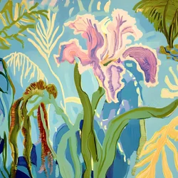 Iris tropicale dai colori vivaci