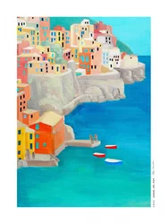 Colorato villaggio costiero