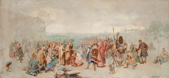 Il battesimo di Olof Skötkonung a Husaby da Sigfrido di Svezia