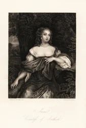 Ritratto di Anne Carnegie, Contessa di Southesk, moglie di James Carnegie, precedentemente Lady Anne Hamilton, nota per la sua relazione con il Duca di York