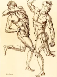 Due studi di nudo maschile