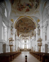 Veduta interna della chiesa del monastero di Johann Balthasar Neumann