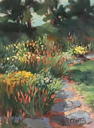 Sentiero del giardino, 1990-2005 circa (olio su tela)
