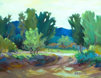 Hacienda Road, 1990-2000 circa (olio su tela)