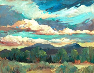 Cielo del Nuovo Messico, 1990-2005 circa (olio su tela)