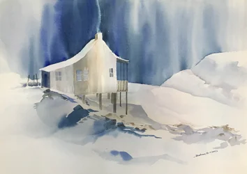 No Place, 1960-70 circa (acquerello su carta)