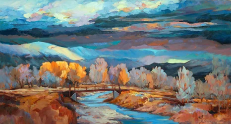Fiume Rio Pueblo, 1990-2005 circa (olio su tela)