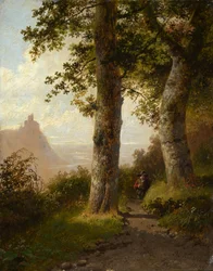 Foresta montana al mattino