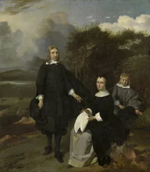 Famiglia in un paesaggio